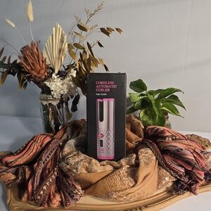 Cordless Automatic Hair Curler - Pink